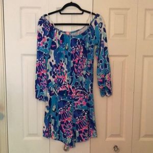 Off the shoulder, long sleeve Lilly romper